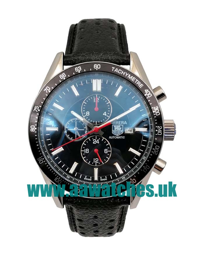 UK AAA Quality TAG Heuer Carrera CV2014.FC6233 Fake Watches With Black Dials For Men