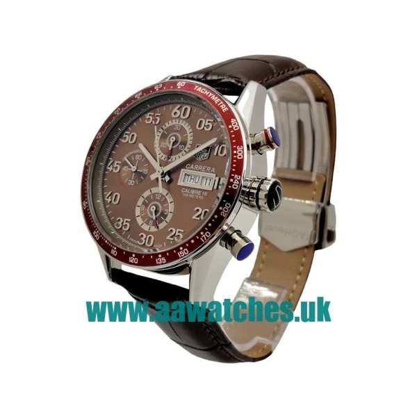 UK Cheap TAG Heuer Carrera CV2A12.FC6236 Replica Watches With Brown Dials For Men