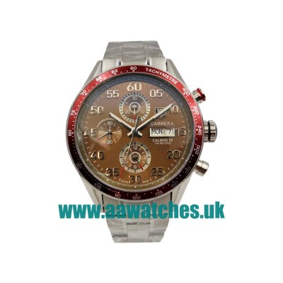 UK AAA Quality TAG Heuer Carrera CV2A12.FC6236 Replica Watches With Brown Dials For Men