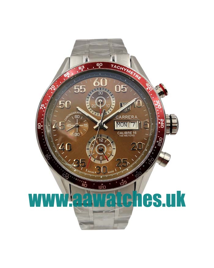 UK AAA Quality TAG Heuer Carrera CV2A12.FC6236 Replica Watches With Brown Dials For Men