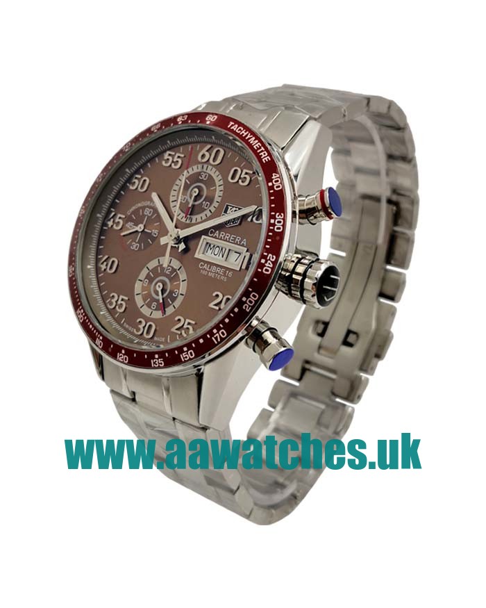 UK AAA Quality TAG Heuer Carrera CV2A12.FC6236 Replica Watches With Brown Dials For Men