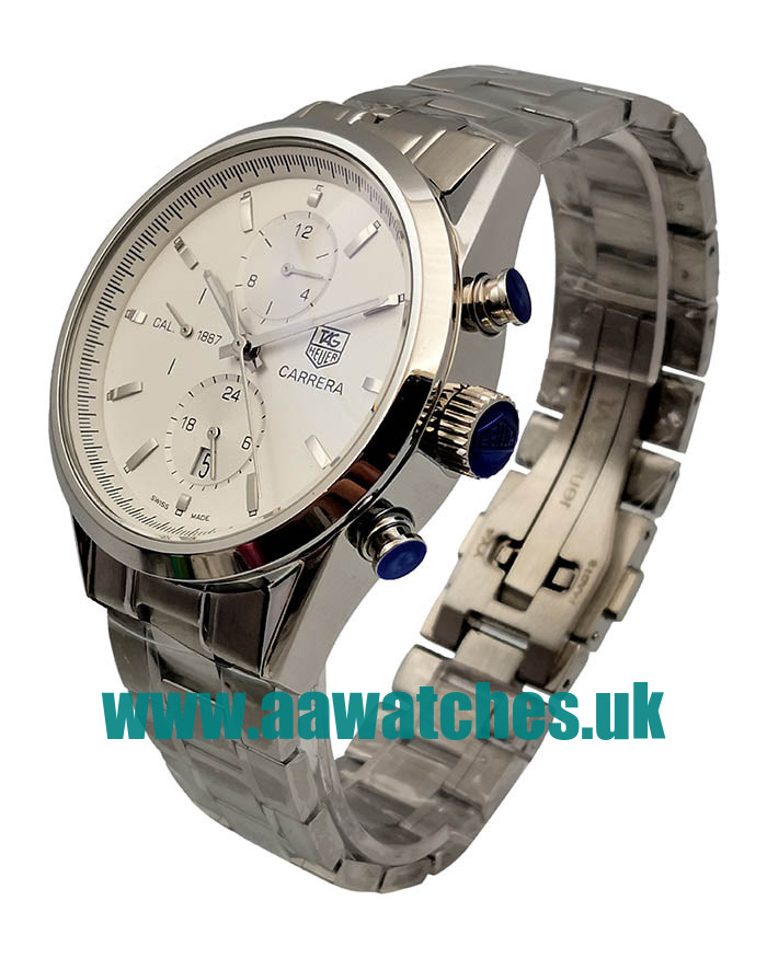 UK AAA Quality TAG Heuer Carrera CAR2111.BA0720 Replica Watches With Silver Dials For Sale