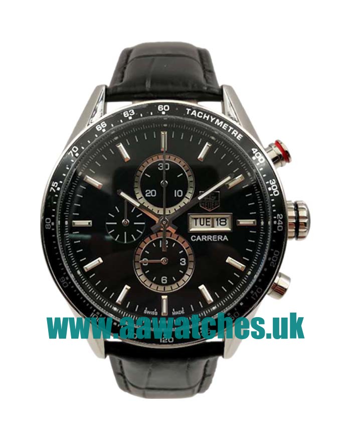 UK Top Quality TAG Heuer Carrera CV201AG.FC6266 Replica Watches With Black Dials For Sale