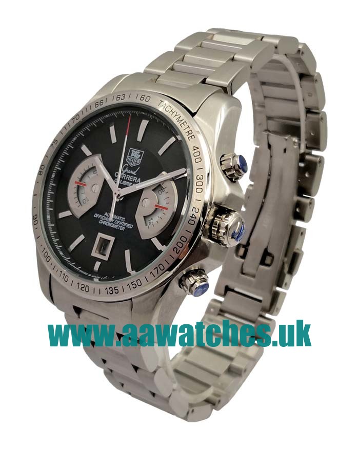 UK Best Quality TAG Heuer Grand Carrera CAV511A.BA0902 Replica Watches With Black Dials For Men