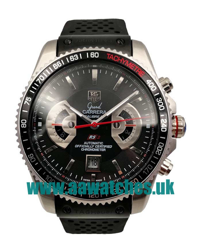 UK Cheap 1:1 TAG Heuer Grand Carrera CAV511C.FT6016 Replica Watches With Black Dials For Men