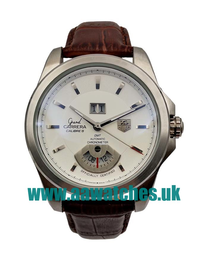 UK 44 MM Cheap TAG Heuer Grand Carrera WAV5112.FC6225 Replica Watches With Steel Cases For Men