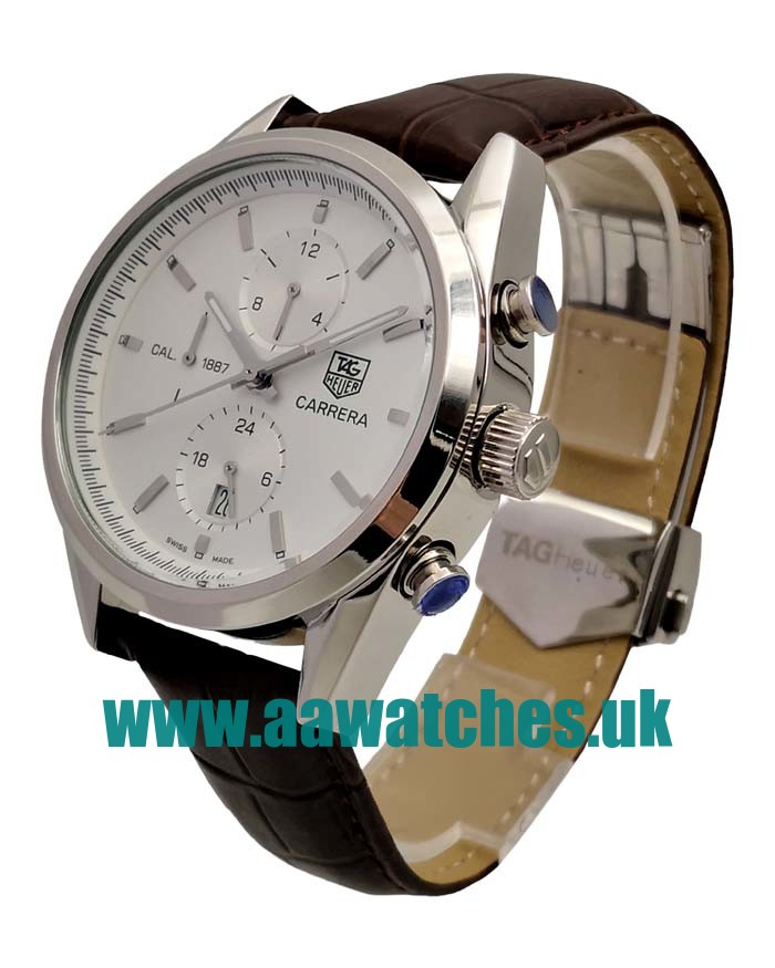 UK 44 MM AAA Quality Replica TAG Heuer Carrera CAR2111.FC6291 With Silver Dials For Men