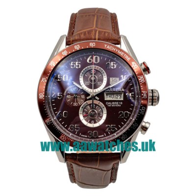 UK Best 1:1 TAG Heuer Carrera CV2A1S.FC6236 Replica Watches With Brown Dials For Men