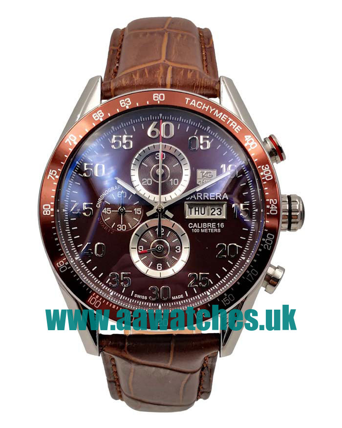 UK Best 1:1 TAG Heuer Carrera CV2A1S.FC6236 Replica Watches With Brown Dials For Men