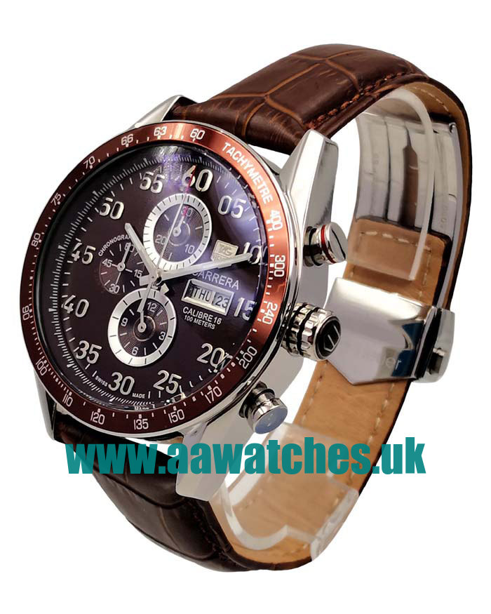 UK Best 1:1 TAG Heuer Carrera CV2A1S.FC6236 Replica Watches With Brown Dials For Men