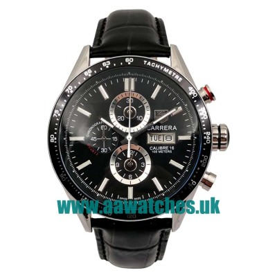 UK Cheap TAG Heuer Carrera CV2A17.FC6235 Replica Watches With Black Dials For Men