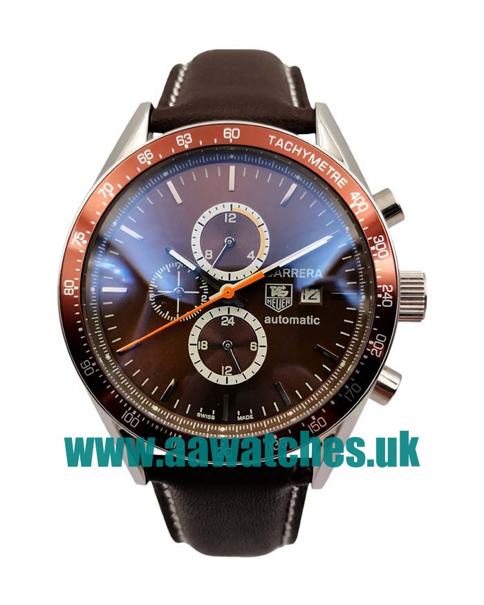 UK AAA Quality TAG Heuer Carrera CV2013.FC6234 Replica Watches With Brown Dials Online