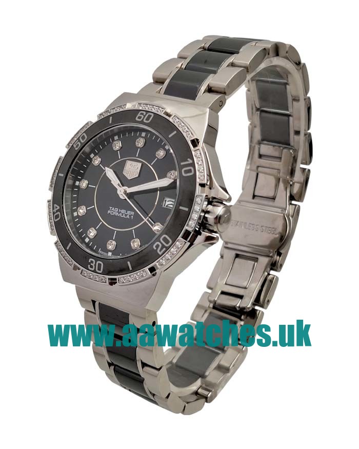 UK 36 MM Cheap TAG Heuer Formula 1 WAH1312.BA0867 Replica Watches With Black Ceramic & Steel Cases