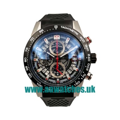 UK AAA Quality TAG Heuer Carrera CAR2A1Z.FT6044 Replica Watches With Black Skeleton Dials For Men