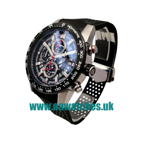 UK AAA Quality TAG Heuer Carrera CAR2A1Z.FT6044 Replica Watches With Black Skeleton Dials For Men