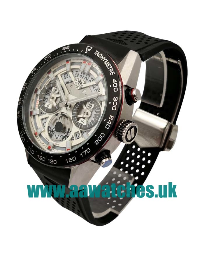 UK Top Quality TAG Heuer Carrera CBG2A10.FT6168 Fake Watches With White Skeleton Dials For Men