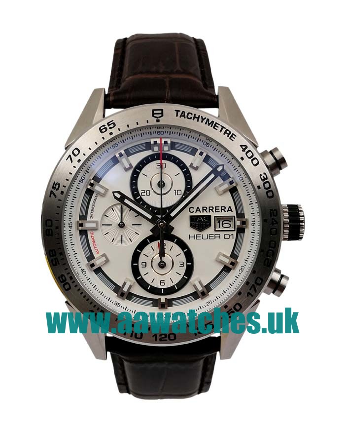 UK High Quality TAG Heuer Carrera CAR208Z.FT6046 Replica Watches With White Dials For Men