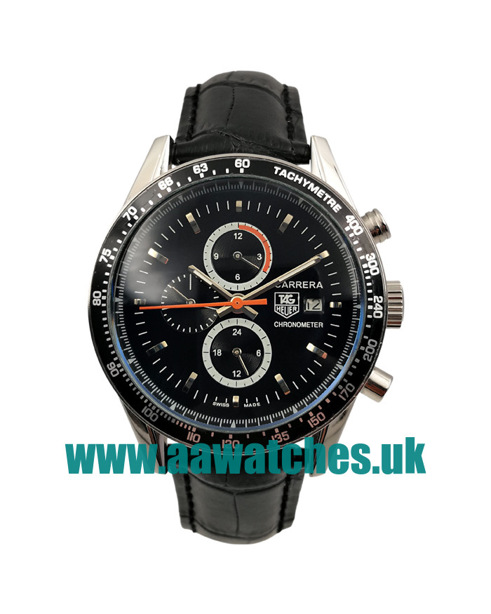 UK Cheap TAG Heuer Carrera CV201AJ.FC6357 Replica Watches With Black Dials For Men