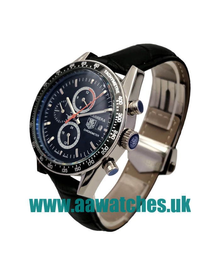UK Cheap TAG Heuer Carrera CV201AJ.FC6357 Replica Watches With Black Dials For Men