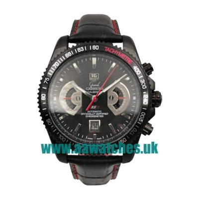 UK Cheap Fake TAG Heuer Grand Carrera CAV518B.FC6237 With Black Dials For Men